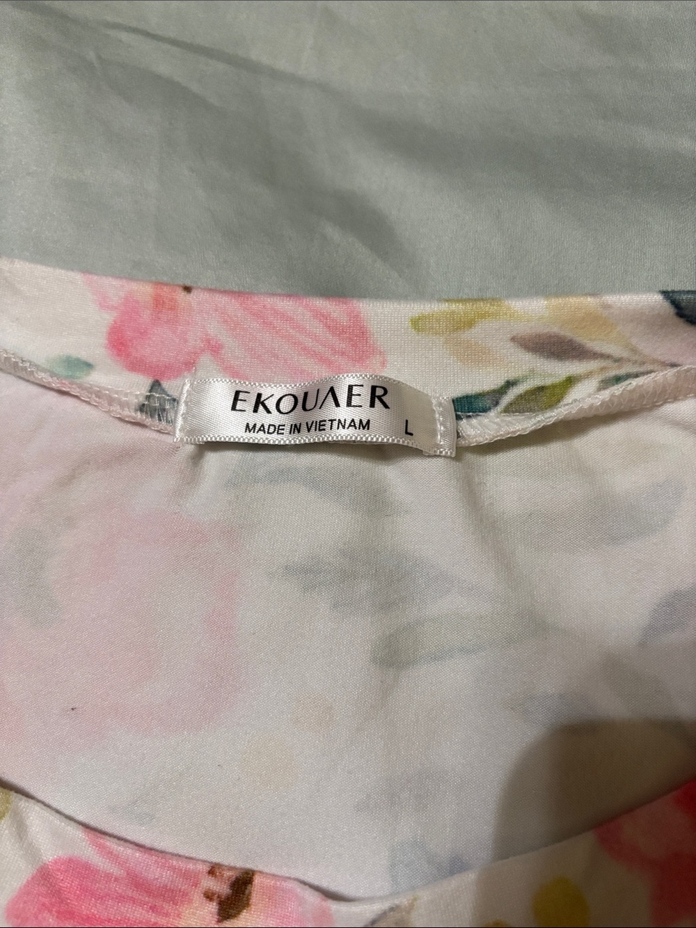 Floral Pink Cotton Blend Women's Pajama Top and Bottom Set - Picture 2 of 10